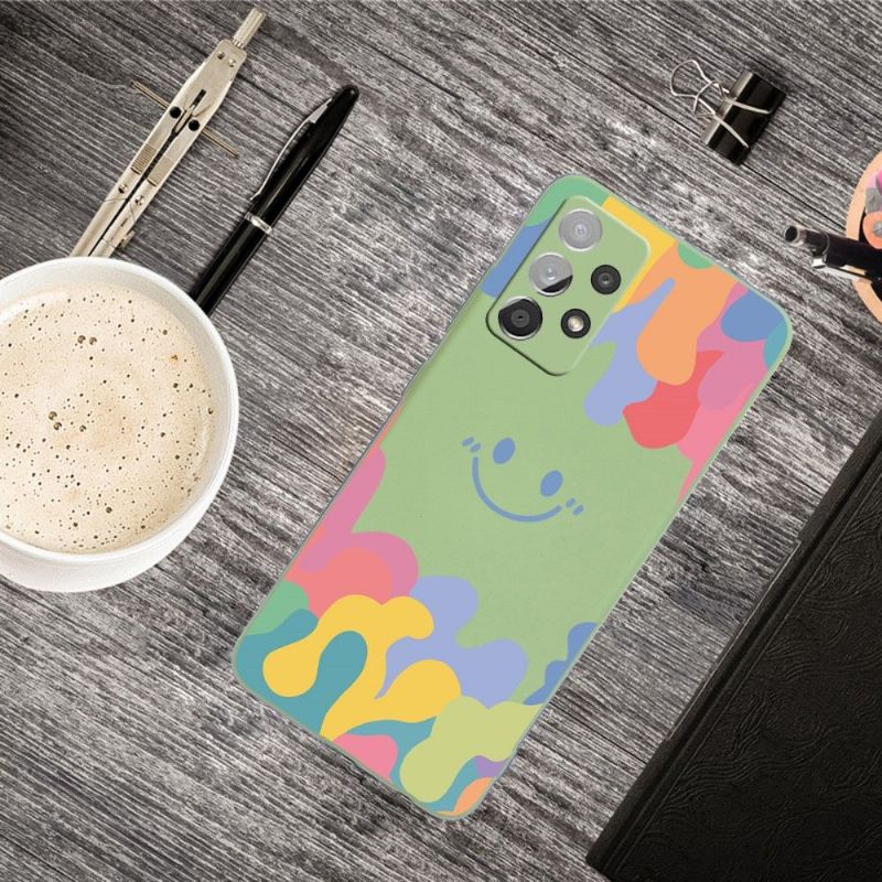 Cover Samsung Galaxy A72 4G / A72 5G Anti-fald Smilende Silikonestænk