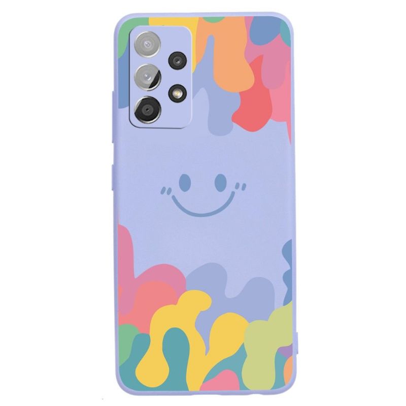 Cover Samsung Galaxy A72 4G / A72 5G Anti-fald Smilende Silikonestænk