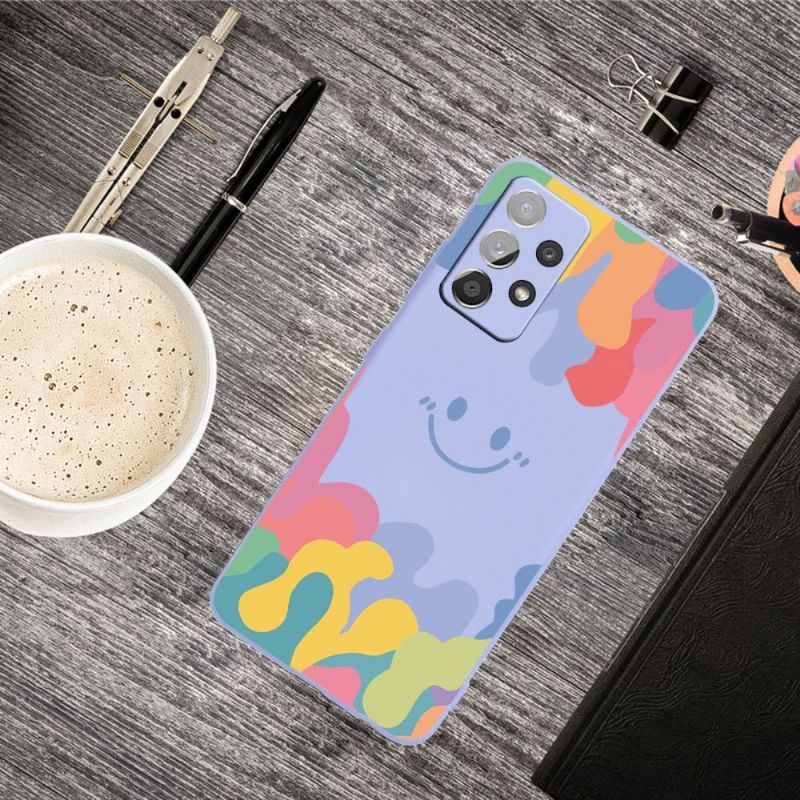 Cover Samsung Galaxy A72 4G / A72 5G Anti-fald Smilende Silikonestænk