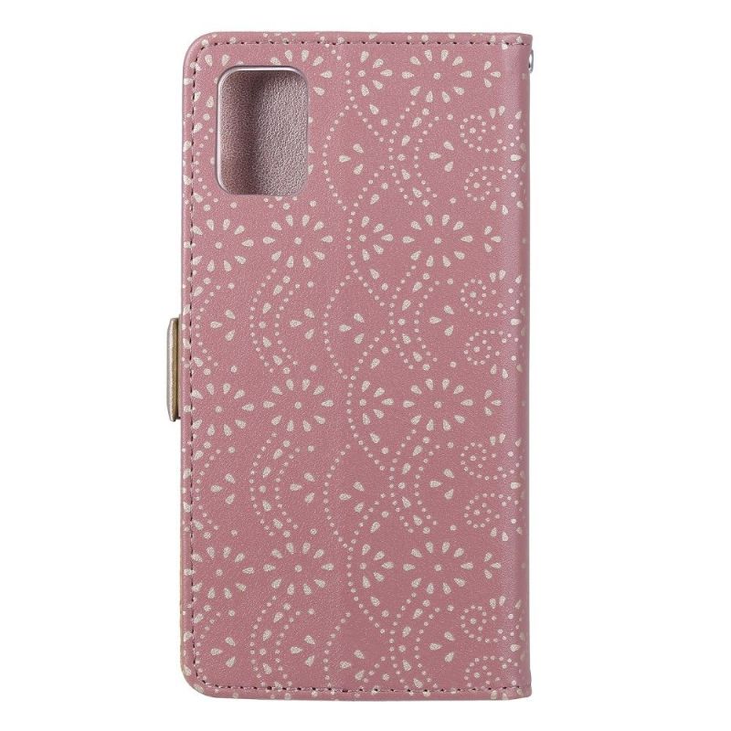 Flip Cover Samsung Galaxy A72 4G / A72 5G Blomsterblonde I Lædereffekt