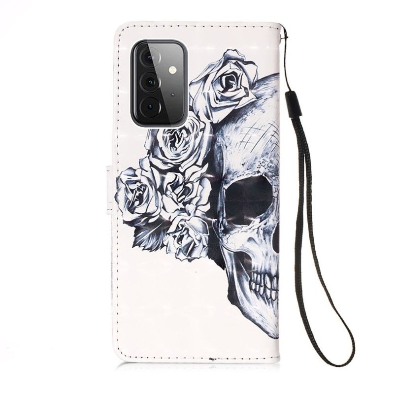 Flip Cover Samsung Galaxy A72 4G / A72 5G Blomsterskalle