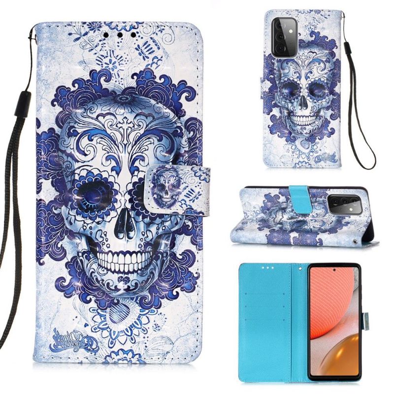 Flip Cover Samsung Galaxy A72 4G / A72 5G Calavera Mønster