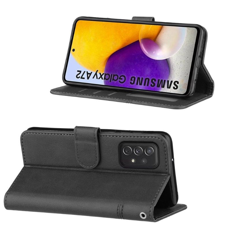 Flip Cover Samsung Galaxy A72 4G / A72 5G Lædereffektlinjer