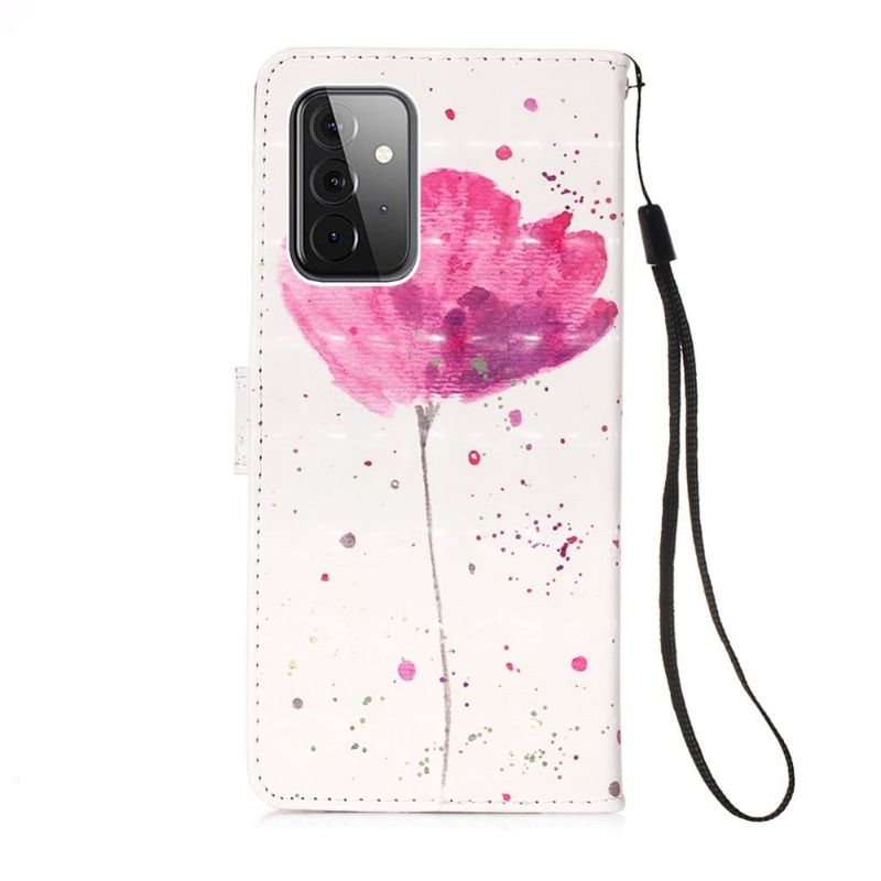 Flip Cover Samsung Galaxy A72 4G / A72 5G Lyserød Blomst