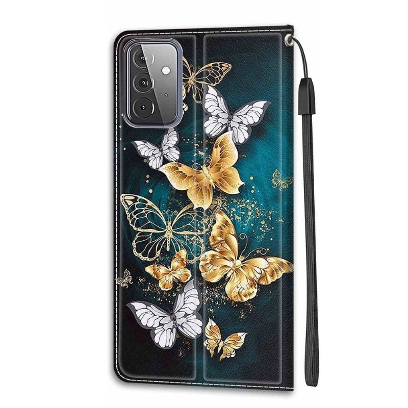 Flip Cover Samsung Galaxy A72 4G / A72 5G Sommerfugle