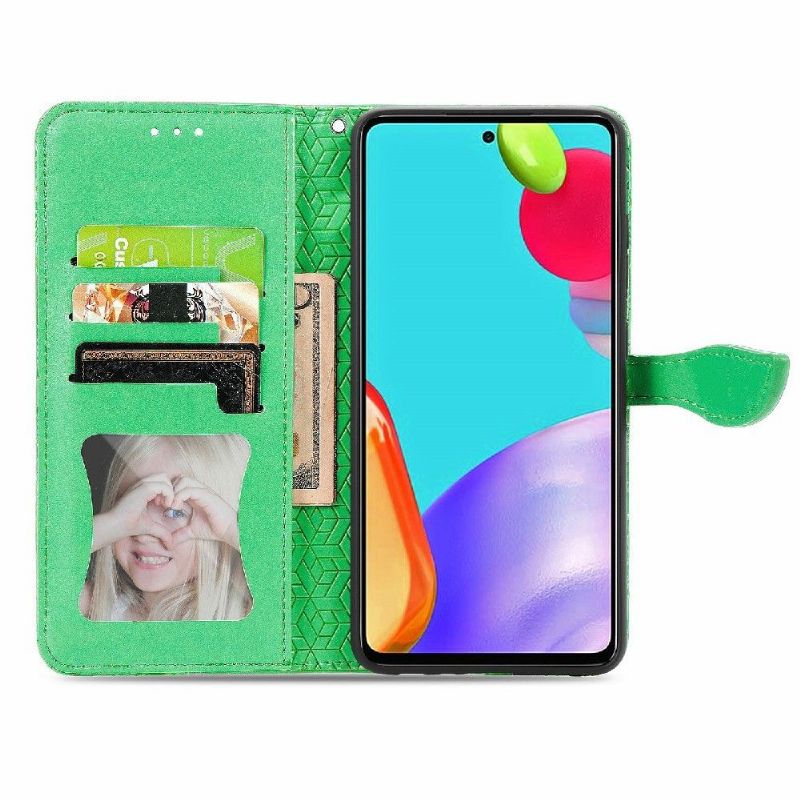 Læder Cover Samsung Galaxy A72 4G / A72 5G Mandalablad