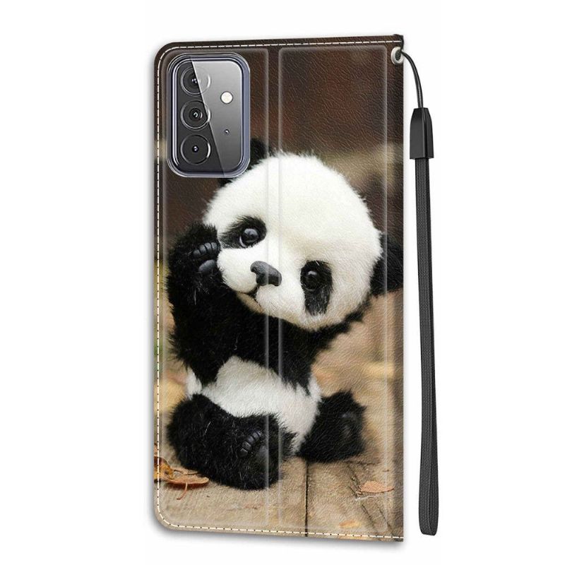 Læder Cover Samsung Galaxy A72 4G / A72 5G Original Lille Panda