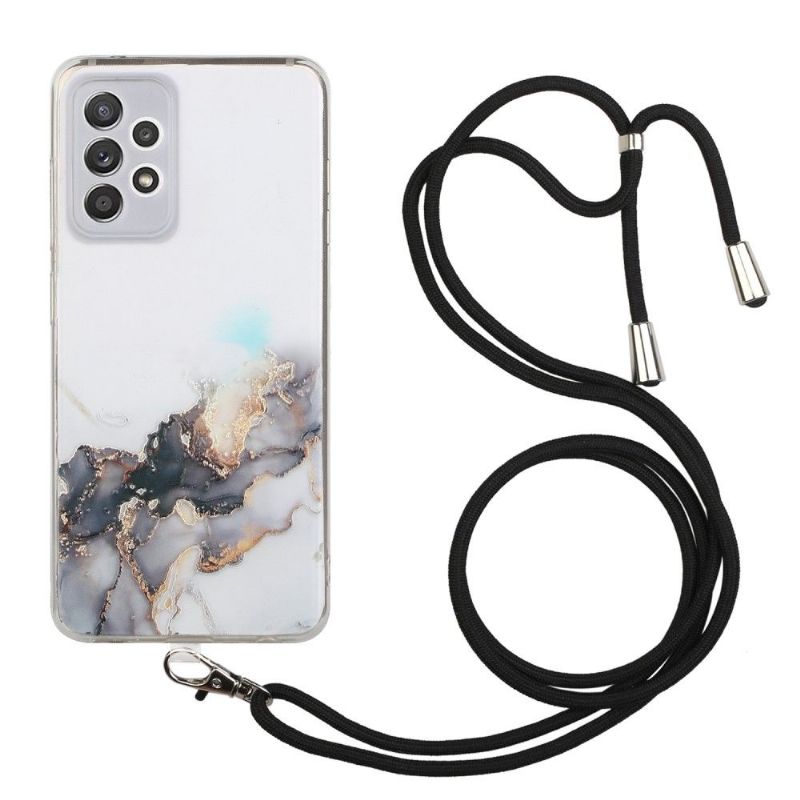 Mobilcover Samsung Galaxy A72 4G / A72 5G Marmor Med Skulderrem