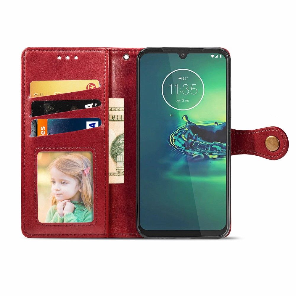 Flip Cover Motorola Moto G8 Plus Indila Imiteret Læder Kortholder