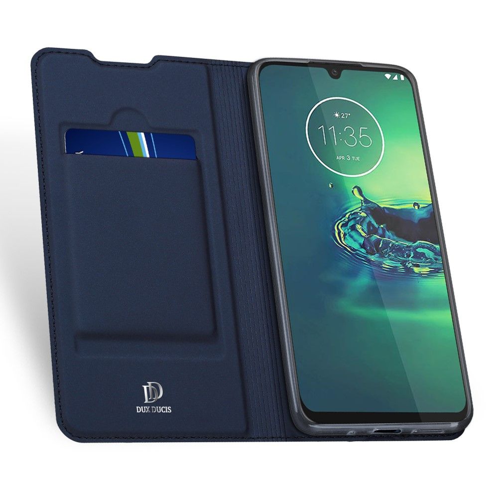 Flip Cover Motorola Moto G8 Plus Kortholder Med Satineffekt