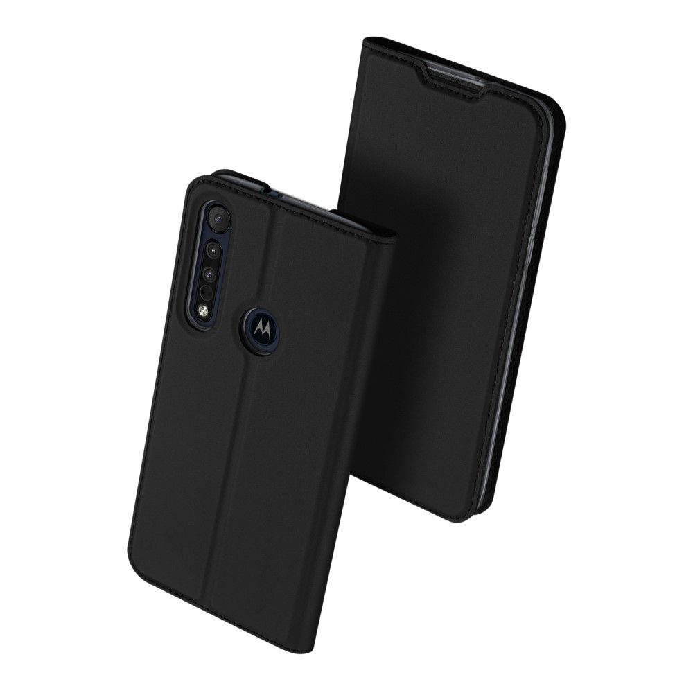 Flip Cover Motorola Moto G8 Plus Kortholder Med Satineffekt