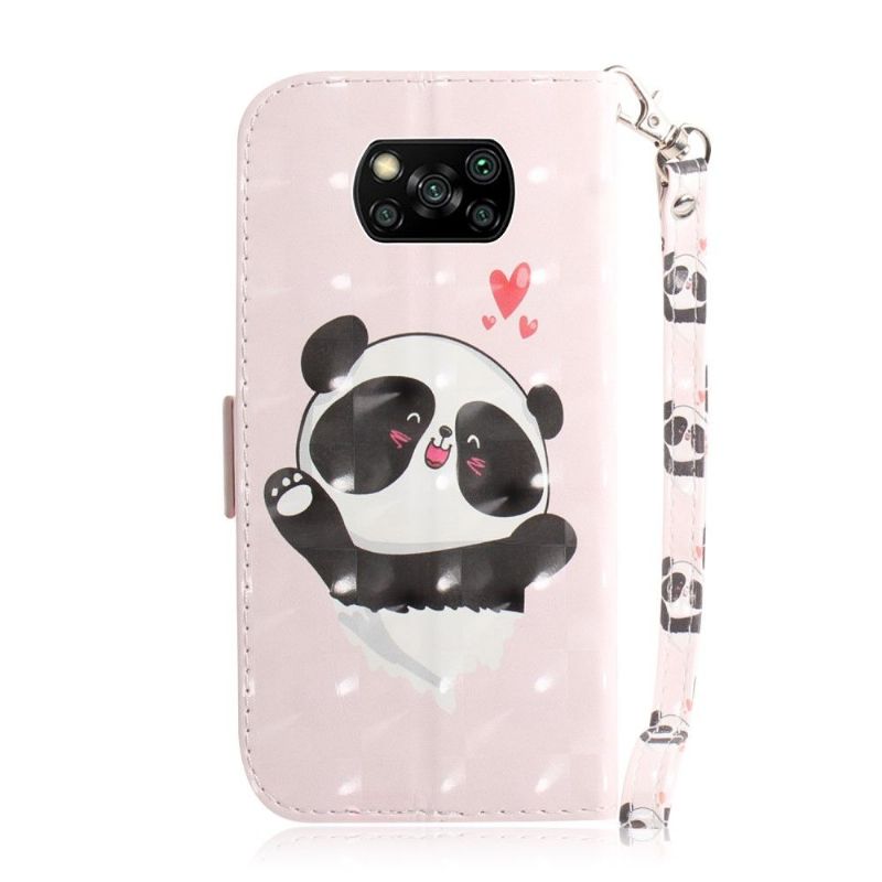 Læder Cover Poco X3 / X3 Pro / X3 NFC Original Sød Panda