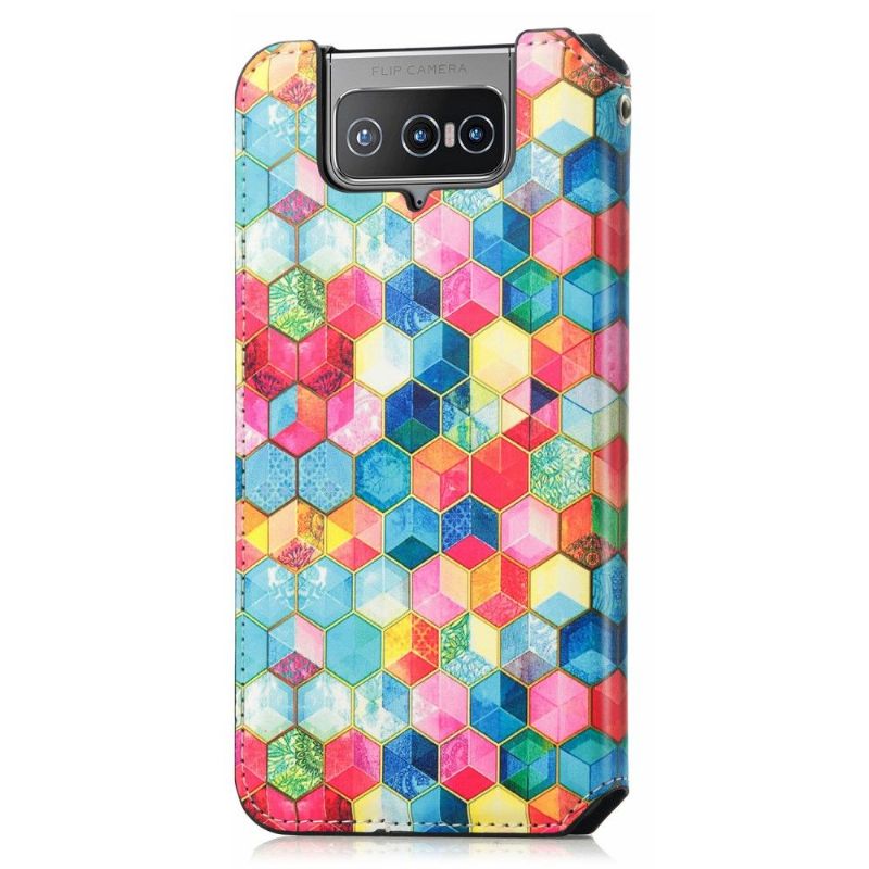 Flip Cover Asus Zenfone 8 Flip Læder Cover 3d Terning