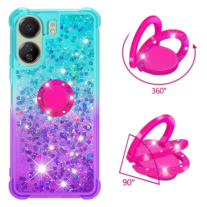 Cover Til Poco C65 Glitter Gradient Support Ring