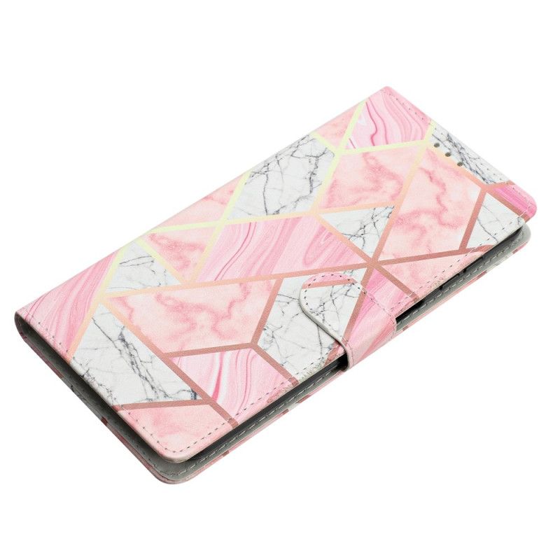 Flip Cover Poco C65 Pink Marmor Med Rem