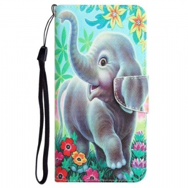 Flip Cover Poco C65 Sjov Elefant Med Rem