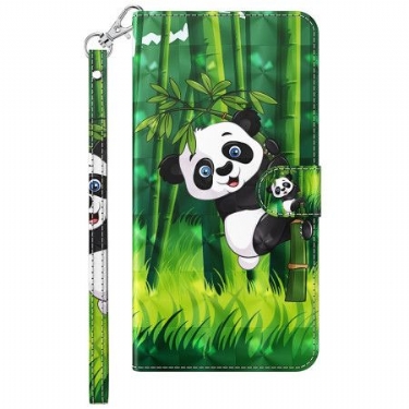 Flip Cover Til Poco C65 Bambus Panda Med Rem