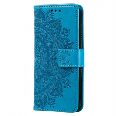 Læder Cover Poco C65 Telefon Etui Mandala Søn