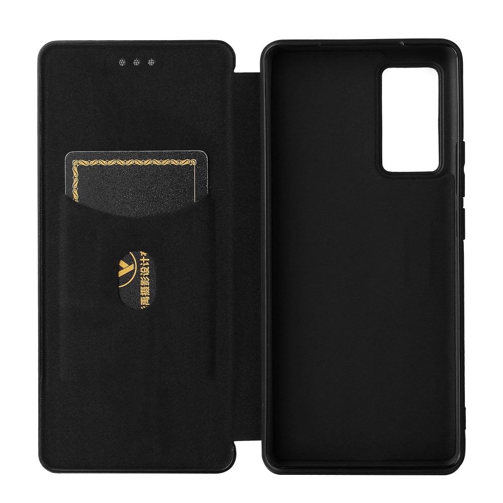 Flip Cover Vivo X60 Pro Carbon Fiber Læder