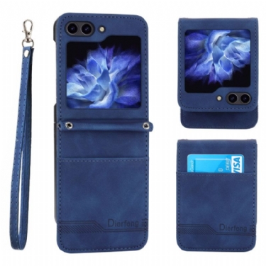 Cover Samsung Galaxy Z Flip 6 Telefon Etui Dierfeng Kortholder