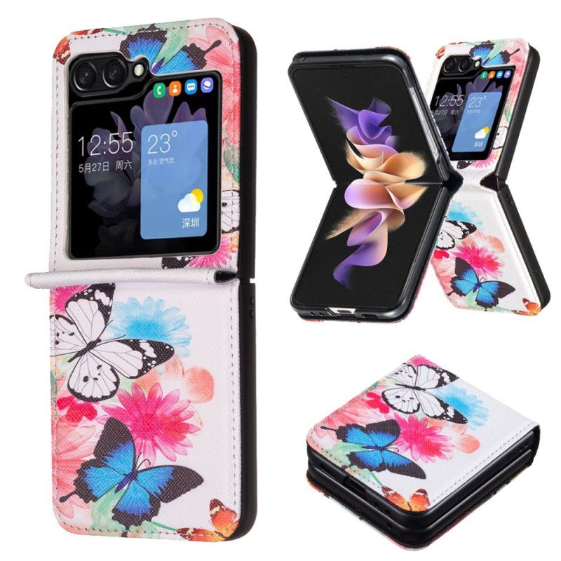 Cover Samsung Galaxy Z Flip 6 Telefon Etui To Sommerfugle