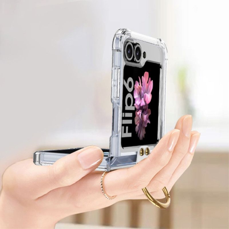 Cover Samsung Galaxy Z Flip 6 Transparent Ring-holder Kompatibel Magsafe Gkk