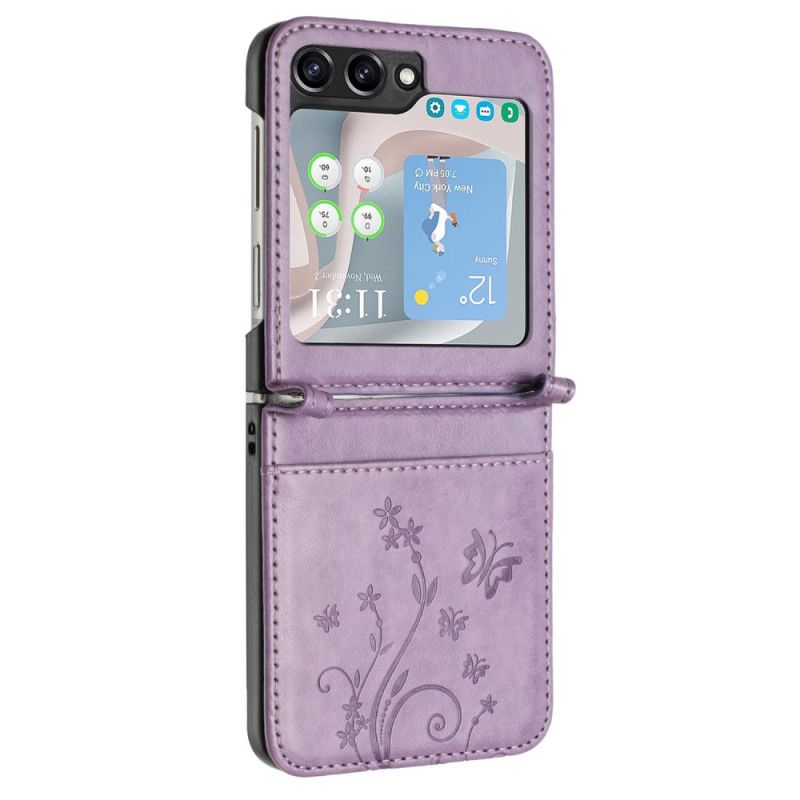 Cover Til Samsung Galaxy Z Flip 6 Sommerfugle Og Blomster