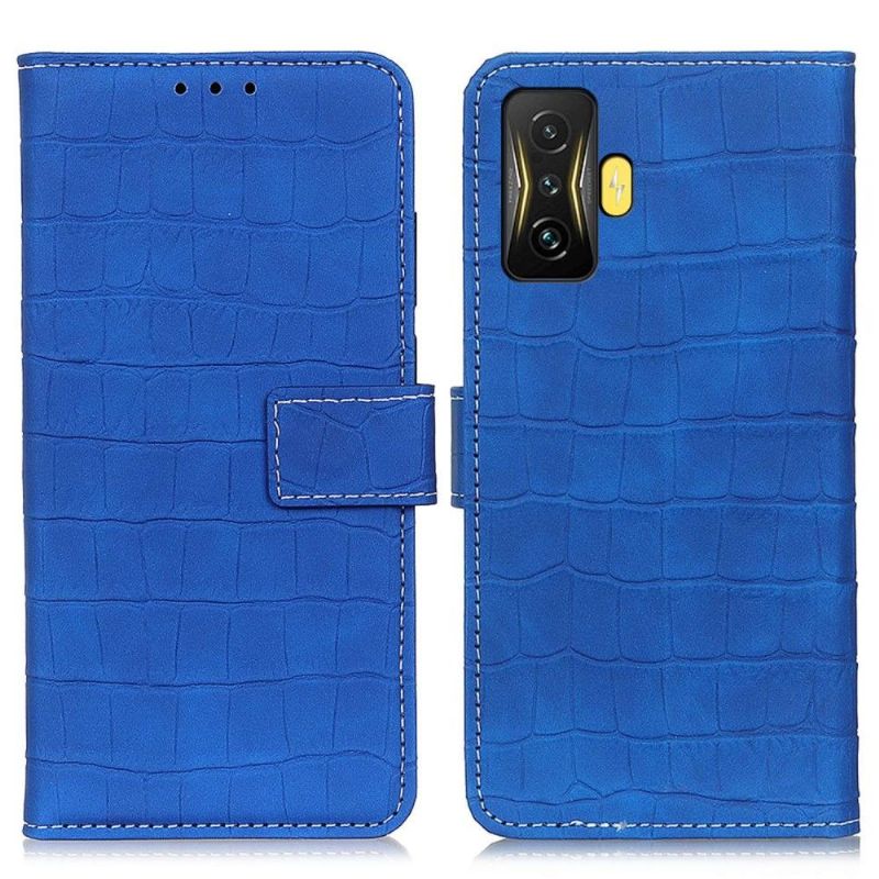 Flip Cover Poco F4 GT Hemming Croc Look-syning