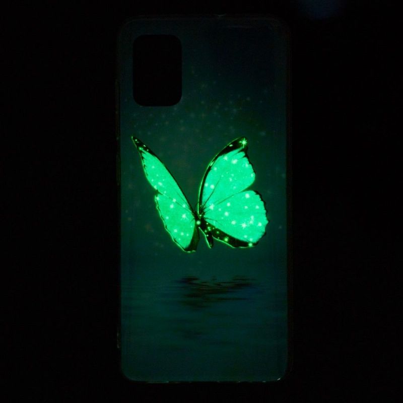 Cover Xiaomi Redmi Note 11 Pro Plus 5G Fluorescerende Blå Sommerfugl