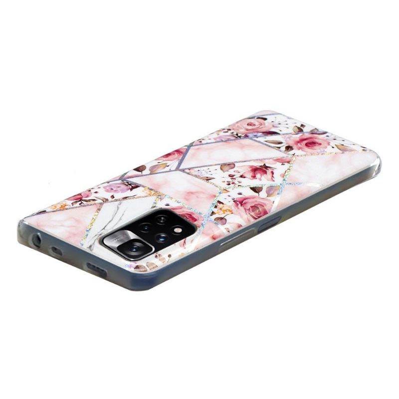 Cover Xiaomi Redmi Note 11 Pro Plus 5G Marmor Og Blomster