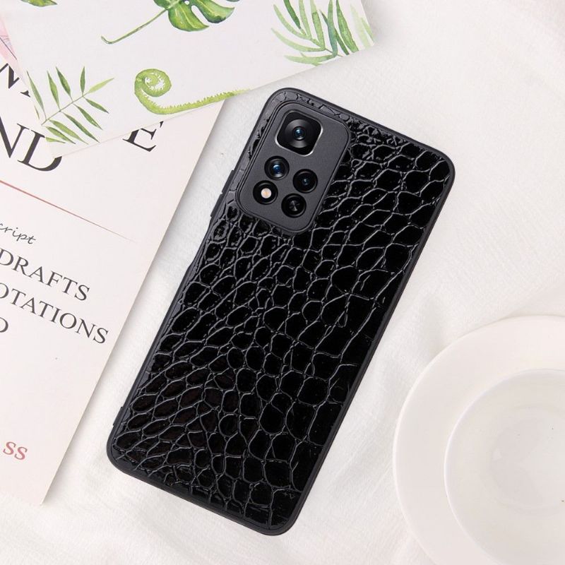 Cover Xiaomi Redmi Note 11 Pro Plus 5G Sort Krokodilleeffekt