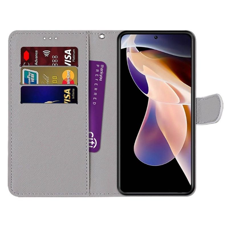 Flip Cover Xiaomi Redmi Note 11 Pro Plus 5G Anti-fald Farverige Tusindfryd