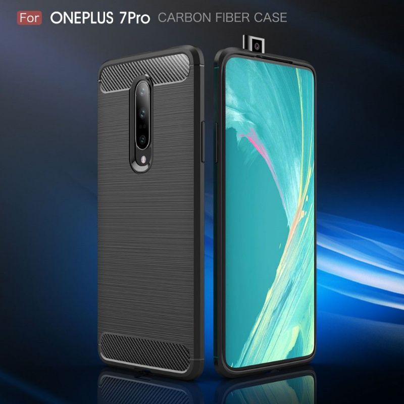 Cover OnePlus 7 Pro Carbon Børstet Gel