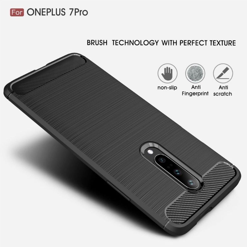 Cover OnePlus 7 Pro Carbon Børstet Gel