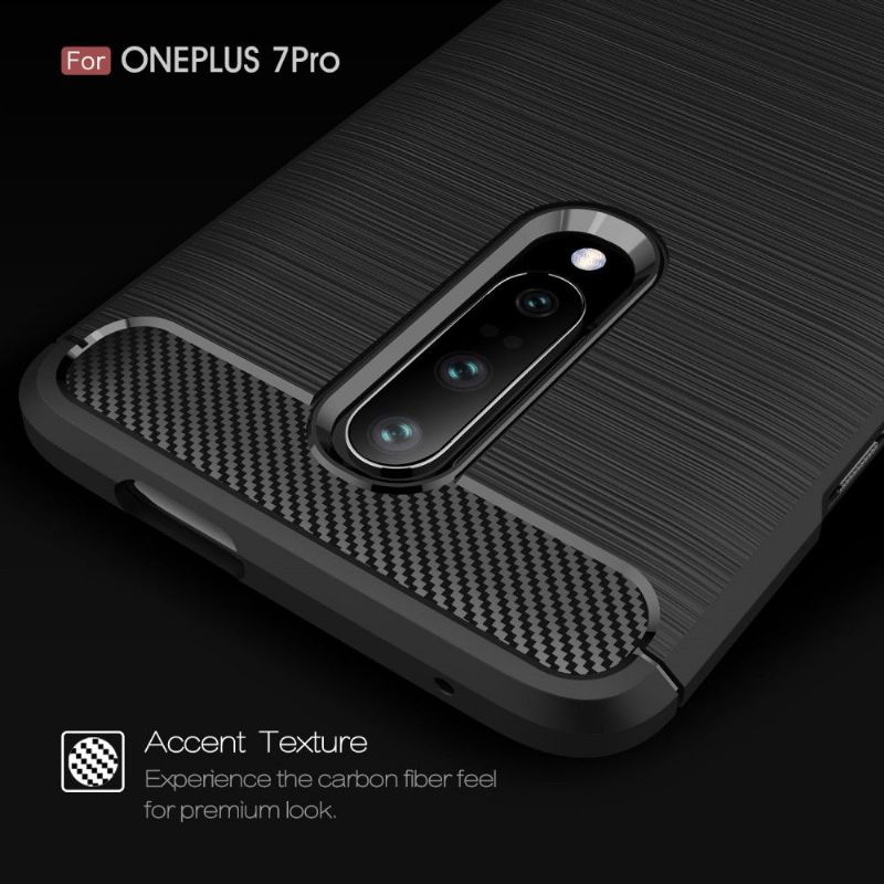 Cover OnePlus 7 Pro Carbon Børstet Gel