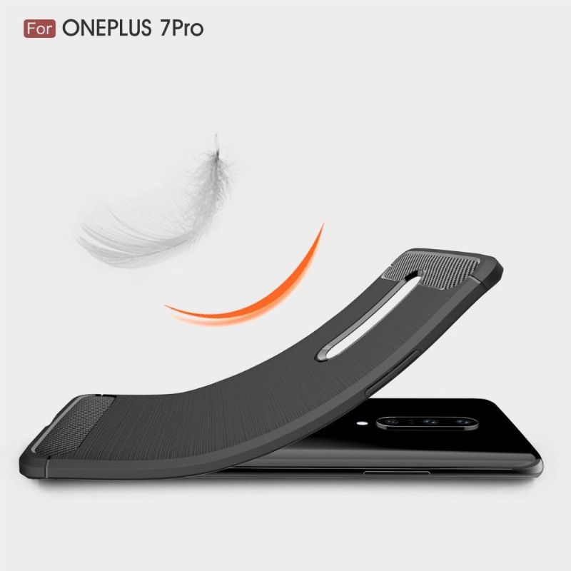 Cover OnePlus 7 Pro Carbon Børstet Gel