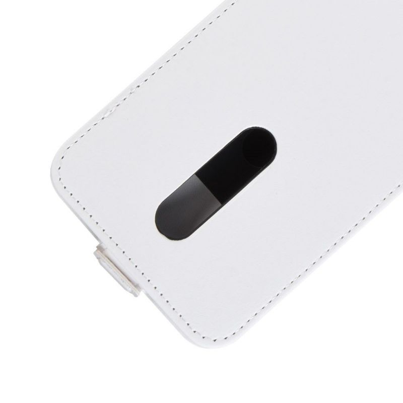 Etui OnePlus 7 Pro Hemming Flip Cover Lodret Imiteret Læder