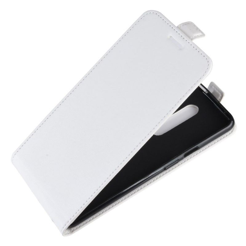 Etui OnePlus 7 Pro Hemming Flip Cover Lodret Imiteret Læder