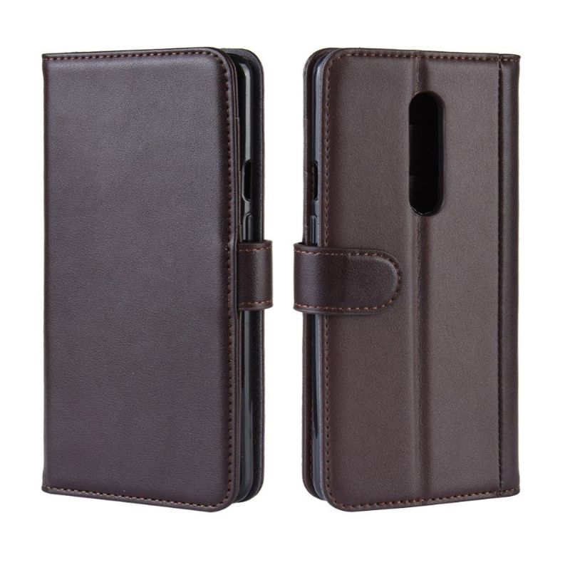 Etui OnePlus 7 Pro Premium Læder Kortholder - Brun