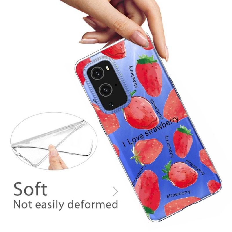 Cover OnePlus 9 Pro Anti-fald Jordbær