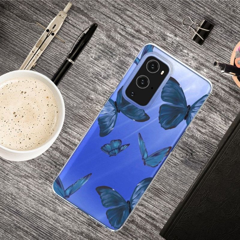 Cover OnePlus 9 Pro Blå Sommerfugle