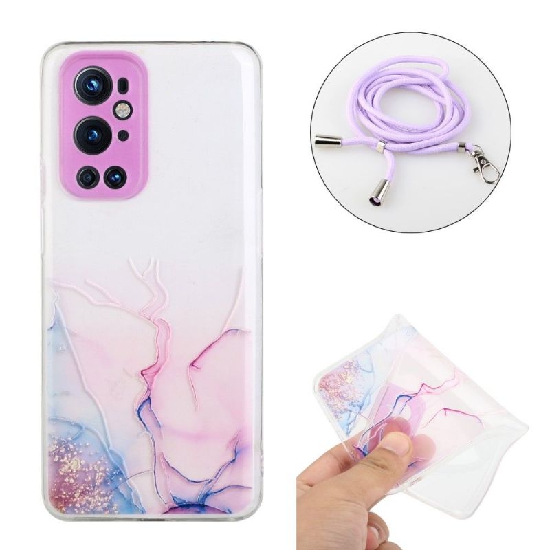 Cover OnePlus 9 Pro Marmor Med Snor