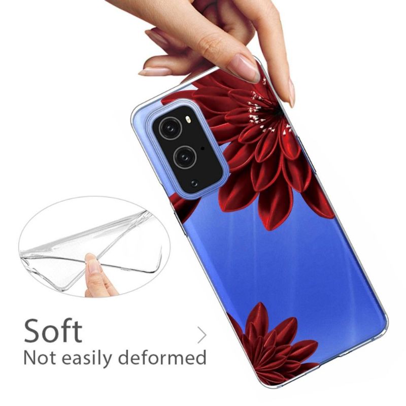 Cover OnePlus 9 Pro Røde Blomster