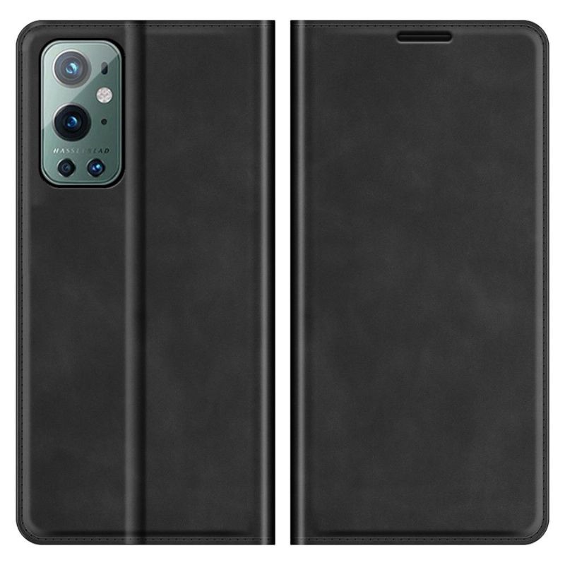 Etui OnePlus 9 Pro Stativ I Imiteret Læder