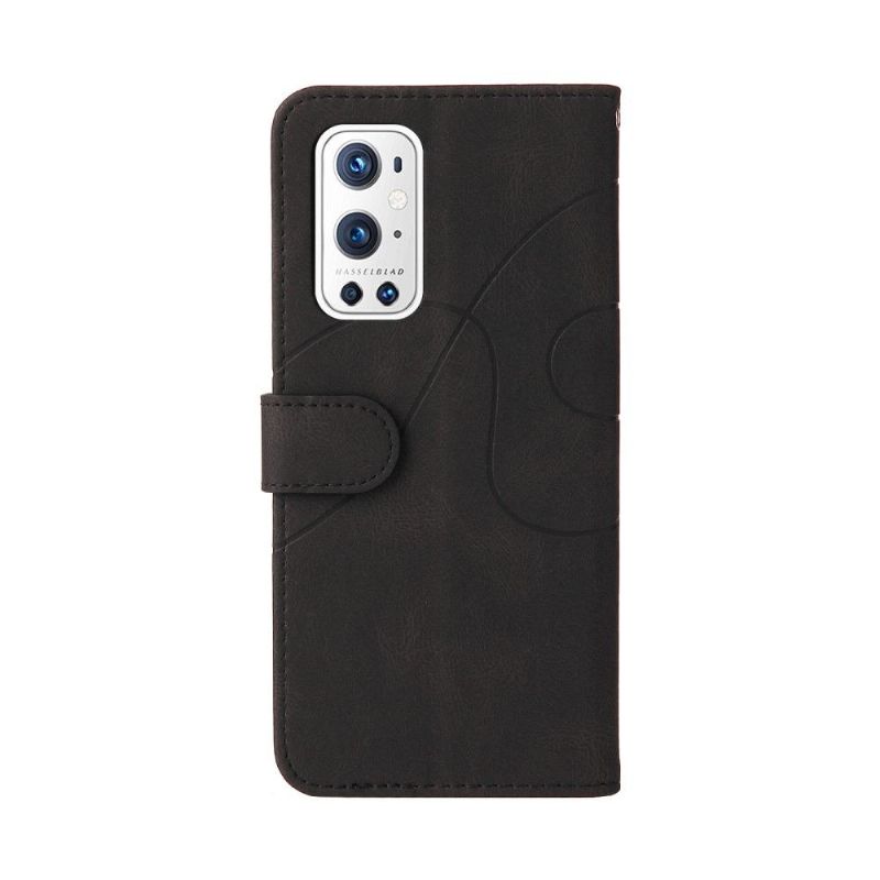 Flip Cover OnePlus 9 Pro Hemming Tofarvet Kunstnerisk