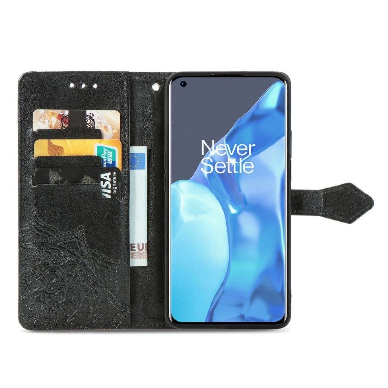 Flip Cover OnePlus 9 Pro Mandala Relief I Kunstlæder