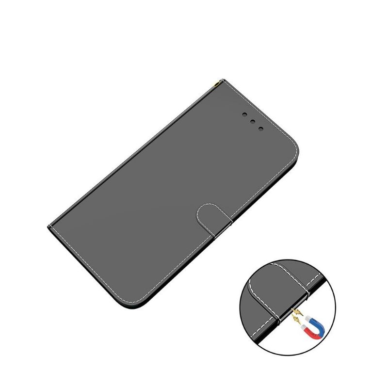 Læder Cover OnePlus 9 Pro Spejleffekt I Imiteret Læder