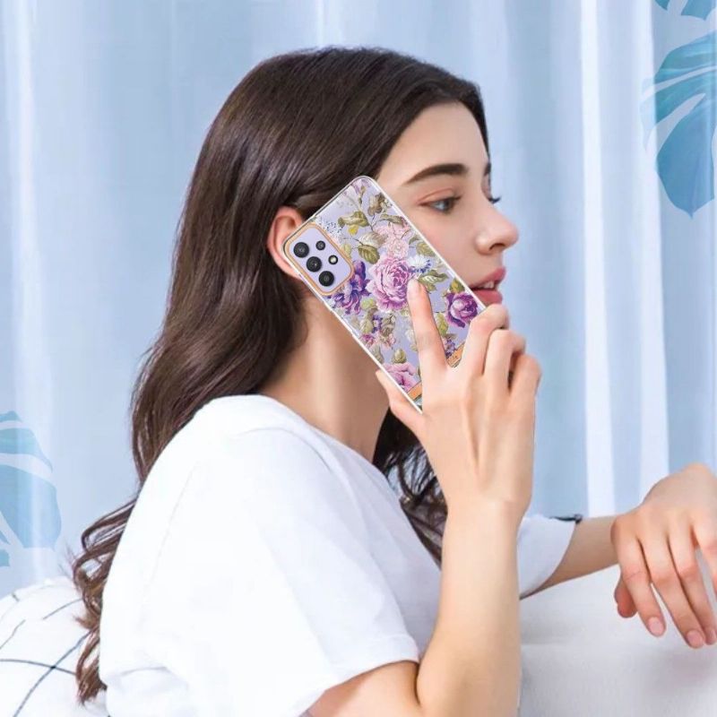 Cover Samsung Galaxy A13 4G Anti-fald Den Violette Pæon