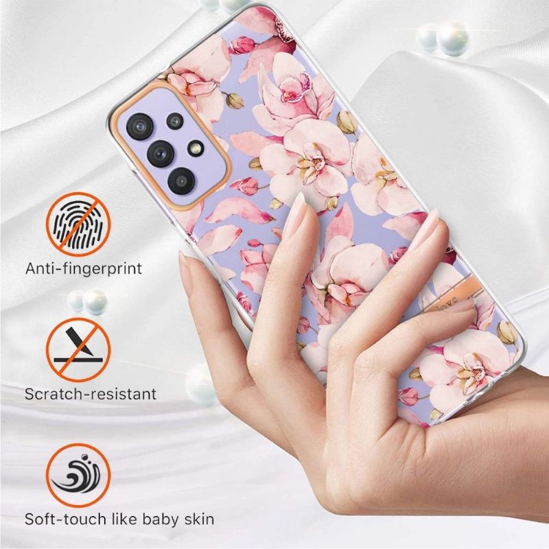 Cover Samsung Galaxy A13 4G Anti-fald Gardenia Pink Blomst