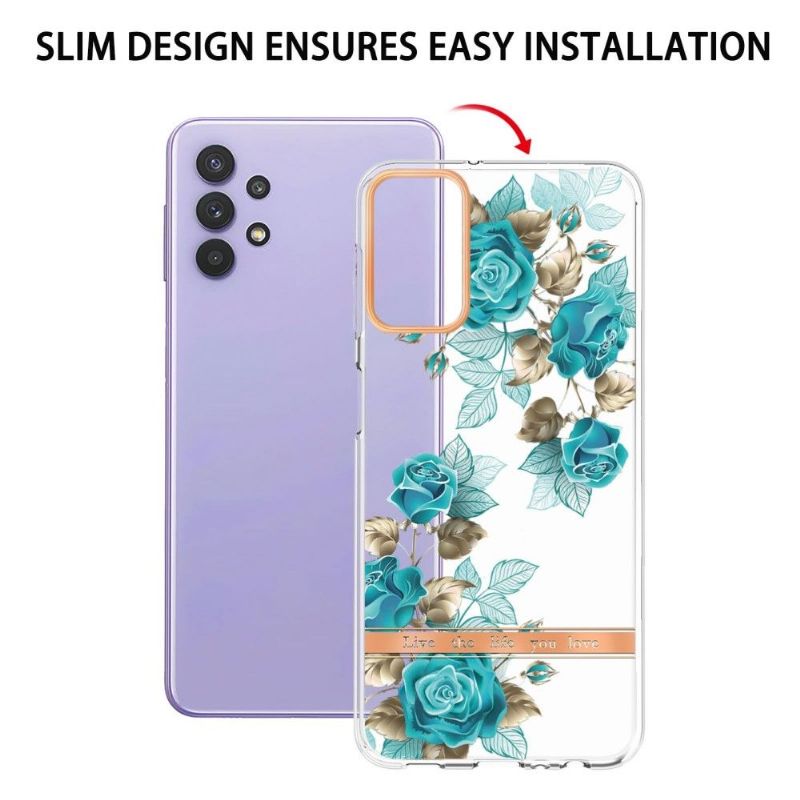 Cover Samsung Galaxy A13 4G Blå Rose